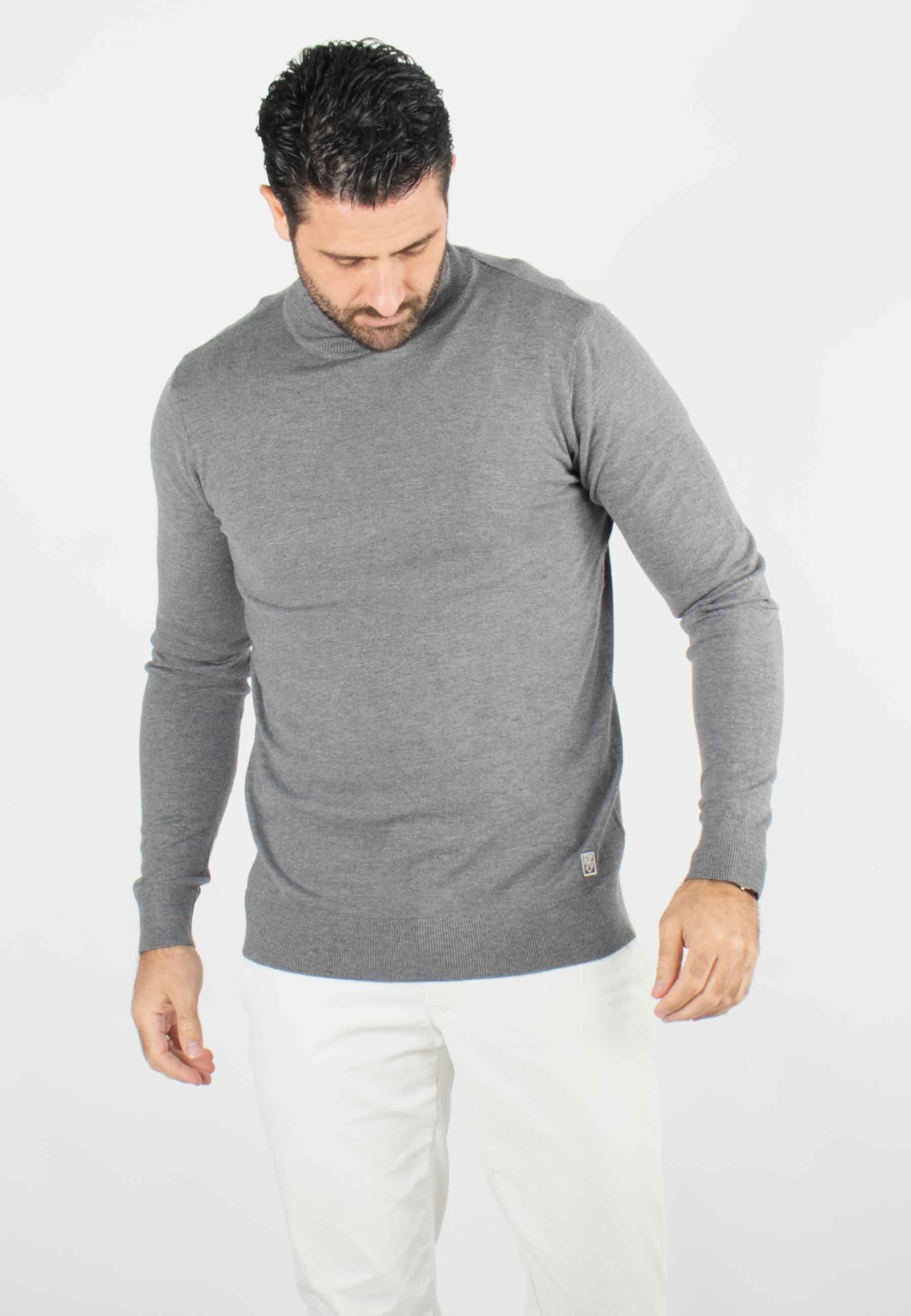 Pull-homme-col-roulé-noir-touché-cachemire